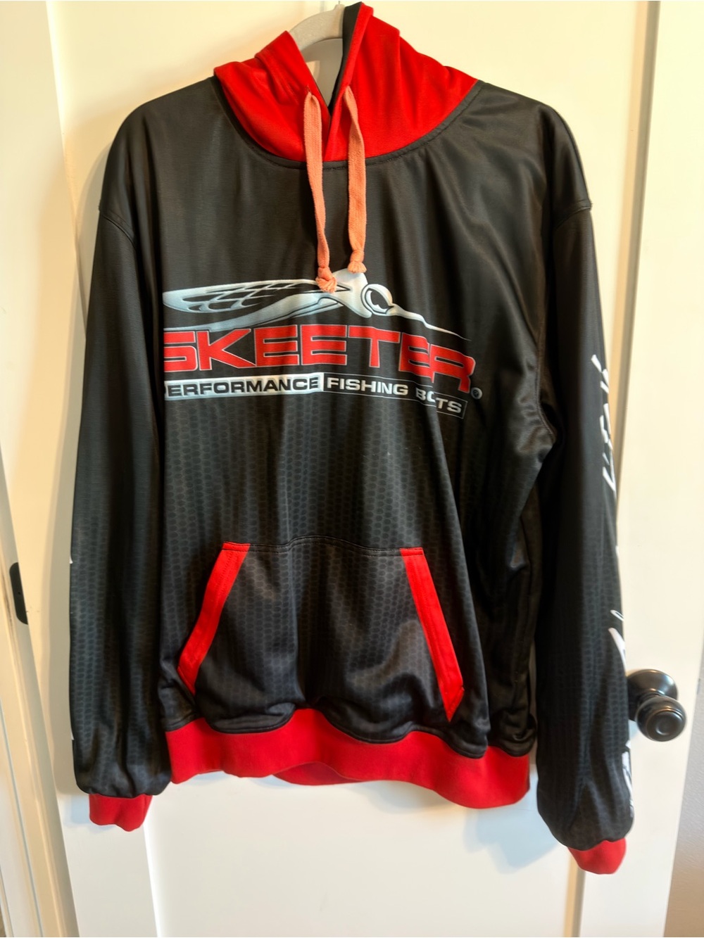 Men’s Black & Red Performance Fishing Hoodie
